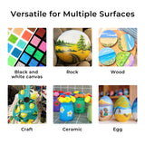 Artme Acrylic Paint Set, 60 Colors in 2oz/60ml Bottles, Non Toxic, Waterproof, Rich Pigments Acrylic Paint for Artists, Students, Beginners Painting on Rocks Canvas Wood Clay Fabric Ceramic Crafts Artme