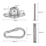 ABuff 1100 lb Heavy Duty Hammock Hanging Kit for Hammock Stands, Yoga & Brazilian Hammocks Hooks, 2-Pack Swing Chair Hammocks Ceiling Fan Sandbag Hook Load-Bearing Hook Shade Net Diamond Fixing Hook ABuff