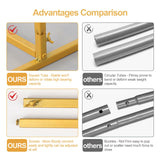 yumiaohe 7.2FT Metal Wedding Balloon Arch Stand Gold Stable Backdrop Stand Arch Frame for Birthday Party Bridal Baby Shower Christmas Ceremony Decoration yumiaohe