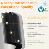 71 Farmhouse Metal Wardrobe Closet with Hanging Rod, 2 Barn Doors, Adjustable Shelves, Steel Armoire with Drawer for Home, Bedroom Black COFaR