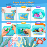 Linzuza Fairy Aqua Water Gel Kit - 20 Color Summer Magic Fairy Kit DIY 3D Squishy Animal Elf with 12 Molds&Storage Boxes Set - Craft Sensory Toy for Kids Ages 6-12 Linzuza
