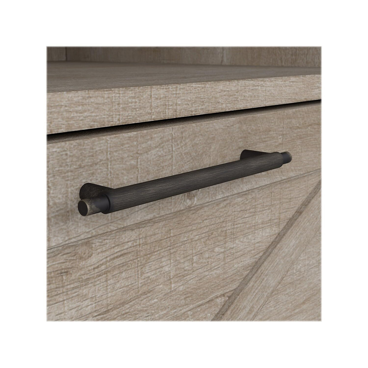 Bush Furniture Key West Washed Gray 1-Drawer Lateral File Cabinet with Shelf Bush Business Furniture