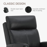KISLOT Leather Power Recliner Chair Wall Hugger Sofa with USB Charging Ports Electric Reclining RV Furniture for Living Room KISLOT