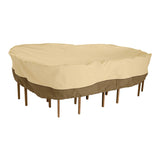 Classic Accessories Veranda Water-Resistant 108 Inch Rectangular/Oval Patio Table & Chair Set Cover, Outdoor Table Cover Classic Accessories