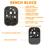 BESTNULE Punch Set, Pin Punches, Punch Tool, Roll Pin Punch Set, Made of High Quality Metal Material Including Punches and Hammer, Mechanical Repair Tool, with Organizer Storage Box (with Bench Block) BESTNULE