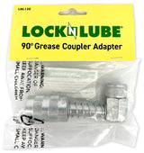 LockNLube 90 Degree Grease Coupler Adapter LockNLube