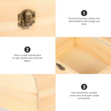 DOITOOL Unfinished Wooden Box with Hinged Lid - Unpainted Jewelry Box & Treasure Chest for Art & Jewelry Storage, 6.3 x 4.5 x 4.7 Inches DOITOOL