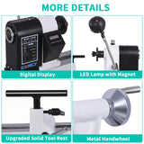 CXRCY 12" x 18" Wood Lathe, Powerful Benchtop Wood Lathe Machine 3/4 HP Infinitely Variable Speed 650-3800 RPM with Lathe Belt & Goggle for Woodworking, Woodturning (Model:WL460-12VF) CXRCY