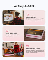 WECREAT Vista 10W Laser Engraving Machine with 9-in 1 Rotary, Smart HD Camera, Compact Diode Desktop Laser Engraver for Beginners DIY Hobbyist Wood Leather Glass Metal Jewelry Gifts Making WECREAT