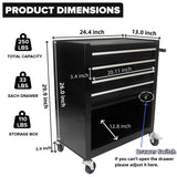 nifoti 4 Drawers Tool Cart on Wheels,Rolling Tool Box Tool Storage， Drawers Rolling Tool Box Organizer Tool Case for Garage, Warehouse, Workshop, nifoti