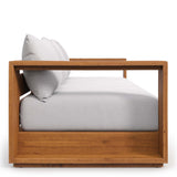 Modway Tahoe Acacia Wood Outdoor Patio Sofa in Natural Light Gray with Weather-Resistant Cushions - Ideal as a Porch Couch or Sunroom Sofa Modway