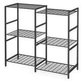 6-Tier Small Garage Shelf, Utility Garage Shelving Units and Storage, Heavy Duty Wire Shelving Metal Storage Shelves, Standing Shelf for Pantry, Laundry Room, Kitchen 34.72"L x 12.63"W x 30.94"H Black 3IngSeagulls