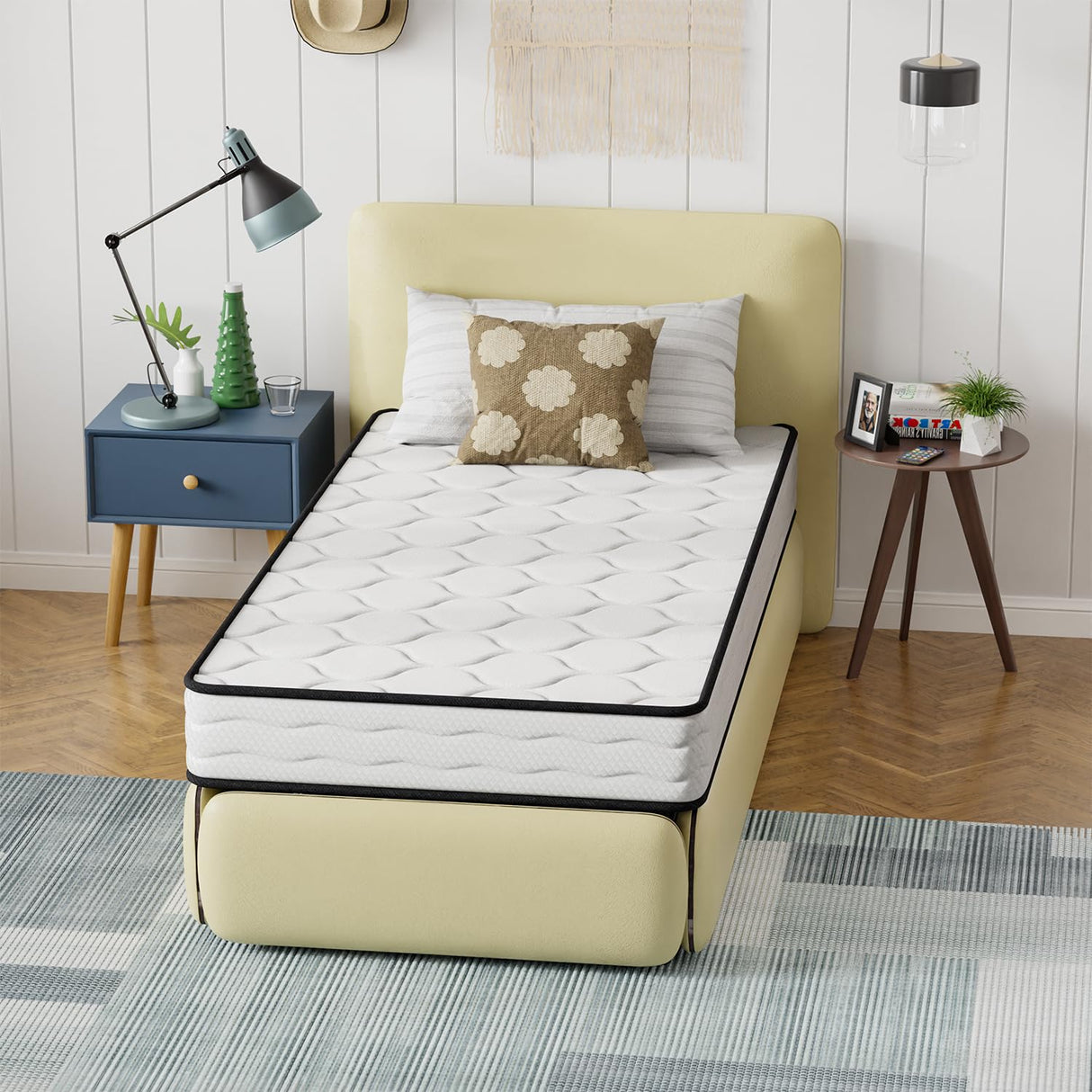 PayLessHere 8 Inch Mattress Medium Firm Spring Mattress Cool Sleep Pressure Relief Fiberglass Free Twin Size Mattress in a Box CertiPUR-US Certified Breathable Foams Mattress PayLessHere