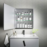 AZDHOME 24x26 Aluminum Alloy Frame Bathroom Medicine Cabinet Mirror,Recessed or Surface Mounted,Reversible L/R Door,Adjustable Shelves,Assembly Required AZDHOME