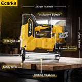 18GA Cordless Brad Nailer for Dewalt 20V MAX Battery: Electric Brad Nail Gun with 18 Gauge Nails for Upholstery Woodworking - Brushless- 2 Mode - 5/8 to 1-1/4 Inch - Tool Only Ecarke