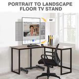 TVON TV Floor Stand for 13-50 inch LCD LED Flat/Curved Panel Screen TVs up to 44 lbs, Height Adjustable TV Stand Mount with VESA 200x200, Portable TV Stand for Bedroom, Dorm Room, Office TVON