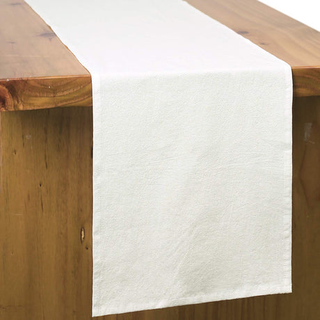 Letjolt White Table Runner 72 Inches Long Rustic Table Runner Cotton Table Runner Plain Table Runner Letjolt