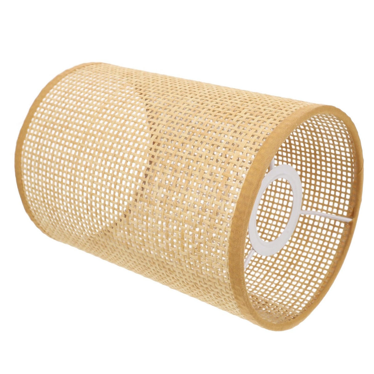DOITOOL 2Pcs Rattan Drum Lamp Shade Replacement E27/E14 Chandelier Lampshade Natural Woven Cylinder Light Cover Table Lamp Cover for Chandeliers Floor Table Lamps DOITOOL