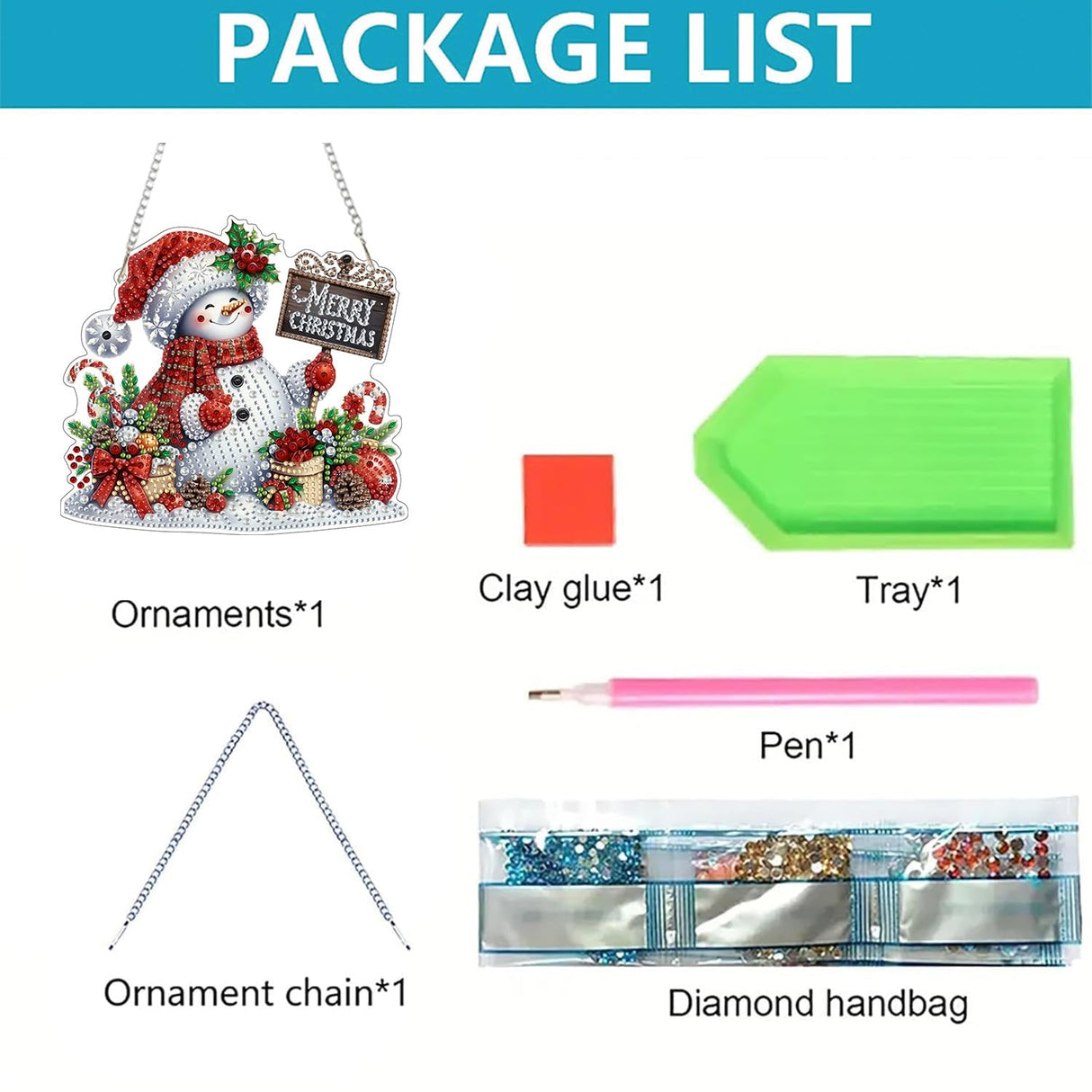 ARPADAMO Christmas DIY 5D Tabletop Diamond Art Painting Kit,Desktop Ornament Special Shaped Rhinestone Desk Placement Ornament,Home Stand Up Gem Painting Craft Kit,Gift (Christmas Snowman) ARPADAMO