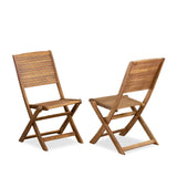 East West Furniture - DIFM5CWNA 5-Piece Mid Century Outdoor Table Set - A Mid Century Outdoor Table Oval Tabletop and 4 Patio Outdoor Chairs with Solid Back, Medium, Natural Finish East West Furniture