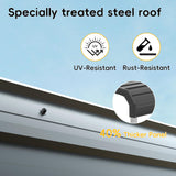 Betterhood 10x15 FT Heavy Duty Metal Carport with Galvanized Steel Roof and Metal Carport Kits, Outdoor Carport Canopy Enhanced Base, Multi-Purpose Extra Large Car Shelter for Car, SUV, Truck and Boat Betterhood