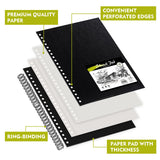 Conda 8.5"x11" Hardbound Sketch Book, Double-Sided Hardcover Sketchbook, Spiral Sketch Pad, Durable Acid Free Drawing Art Paper for Adults conda