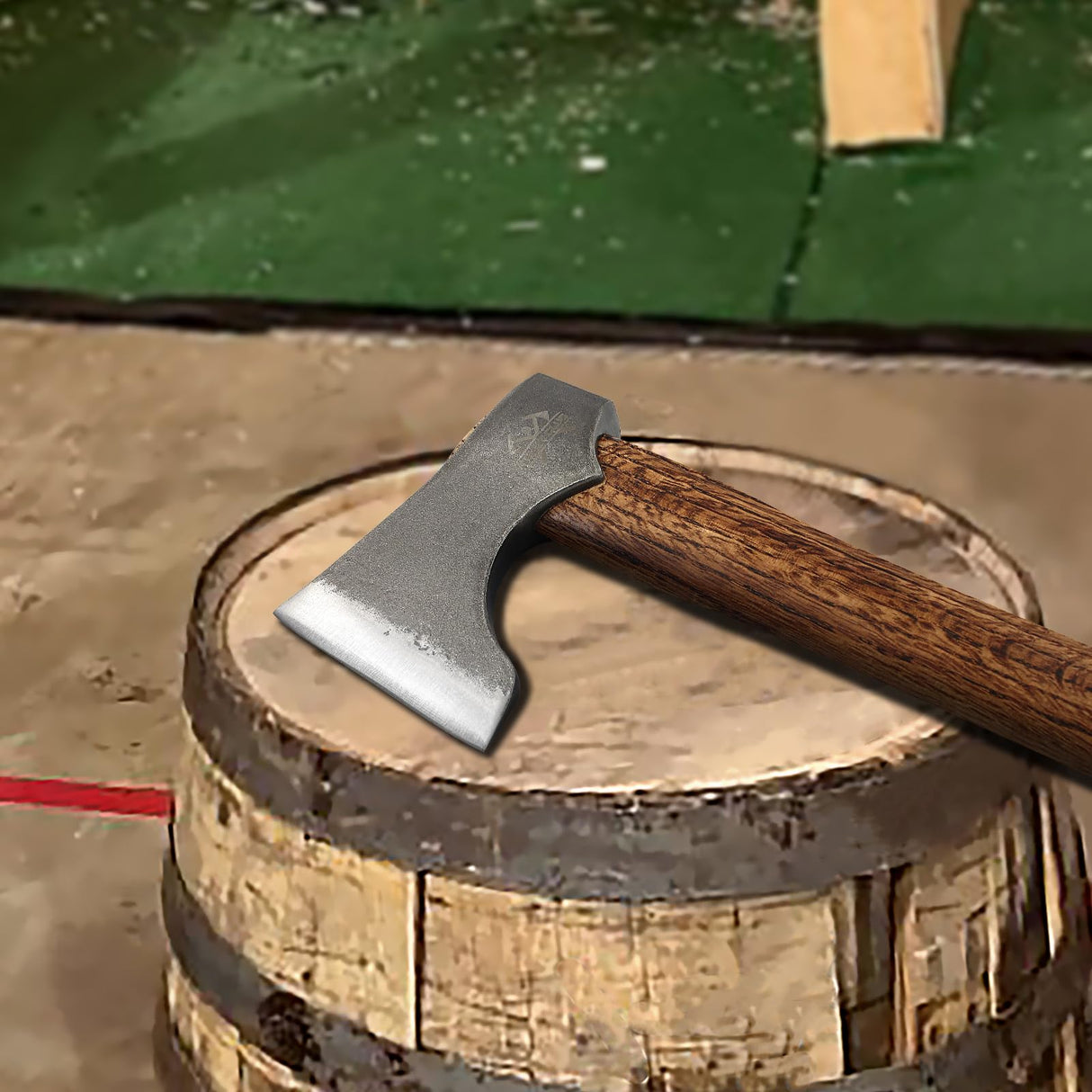 THRWCLUB Competition Throwing Axe, 2 Pack 16.5" Throwing Axes with 1065 High Carbon Steel & Wooden Handle, Perfect for Axe Throwing Game, Competition and Recreation, Gift for Men THRWCLUB