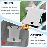 300 Pieces Plastic Floss Bobbins for Cross Cotton Thread Craft DIY Sewing Storage, Thread Organizer Holder, Embroidery Thread Cards Cross Stitch Bobbin, White Fokanlo