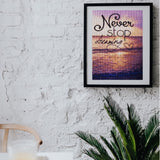 PDSLAIKE Inspirational Quote Diamond Painting Kits - DIY Craft Beach Diamond Art Motivational Sayings Office Wall Decor 11.8x15.7in PDSLAIKE