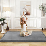 ILPEOD Baby Play Mat 1.2" Thick Memory Foam Nursery Rug Area Rug, 4’11” X 3’28” Yoga Mat Playmat Crawling Mat for Baby,Toddlers, Infants, Kids,Floor Mat Tatami Mat for Living Room with Non-Slip(Grey) ILPEOD