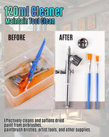 Roizefar Airbrush Paint, 36 Colors with 4.05 Fl Oz Thinner & 4.05 Fl Oz Cleaner, Water-Based Air Brush Paints Acrylic Ready to Spray, Includes Iridescent, Metallic, Neon, Classic Colors, 20ml/Bottle Roizefar