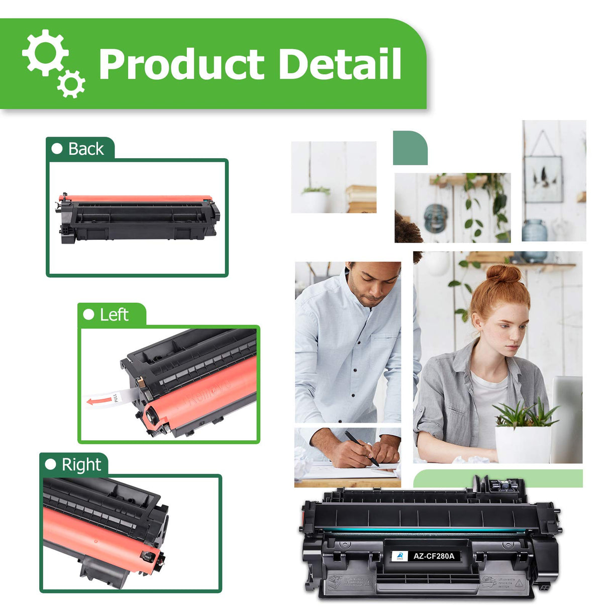 Aztech Compatible Toner Cartridge Replacement for HP 80A CF280A 80X CF280X for HP Pro 400 M401A M401D M401N M401DNE MFP M425DN Printer Ink (Black, 2-Pack) Aztech