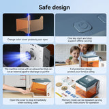 WAINLUX K10 3W Laser Engraver Machine, Mini Laser Engraving Machine for Wood Leather Silicone Paper Glass Acrylic Cloth, Grabadora Láser, Engraver Laser Class1 WAINLUXPRO