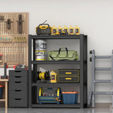 FATIGOS 1600LBS Garage Shelving 4 Tier Heavy Duty Garage Shelving, Adjustable Metal Shelving Unit for Basement, Warehouse, Pantry, Closet, Kitchen,13.78" D x 29.53" W x 55.12" H FATIGOS