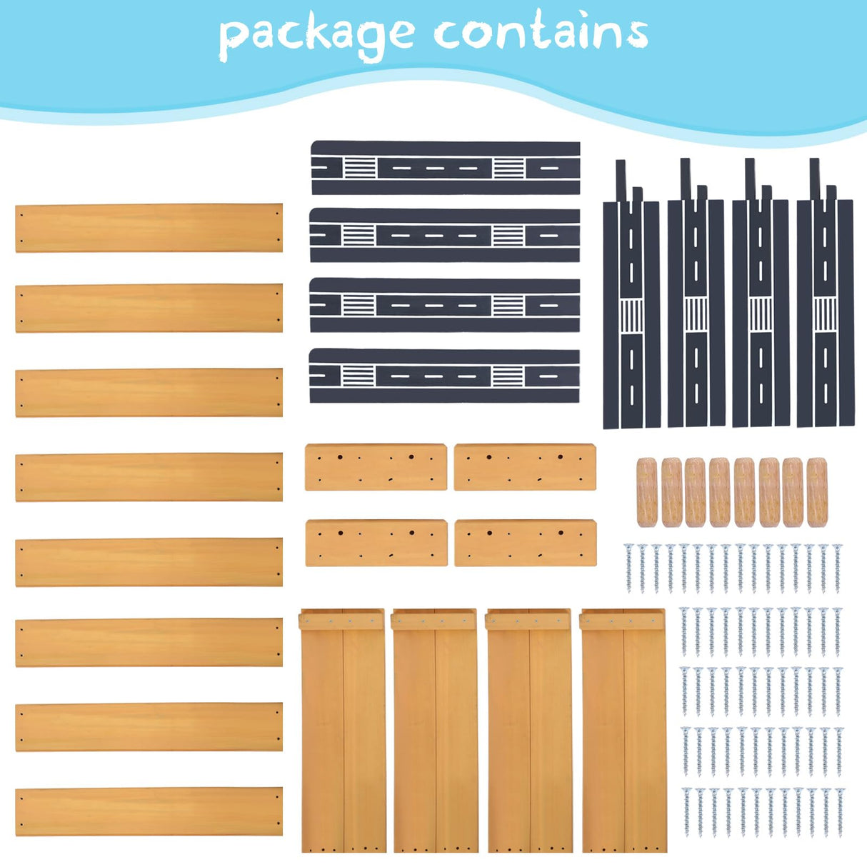 FAHKNS Wooden Sandbox for Backyard，DIY Raceable Race Track Seats，Sand Protection, Bottom Liner for Outdoor Recreation, Toy Storage, Flower Gardening.（47x 38in ） FAHKNS