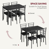 GarveeHome 5-Piece Kitchen Dining Room Table Chair Set for Small Space, Indoor Modern Dinette Set for 4, Square Dinner Table Set for Dinette, Breakfast, Black GarveeHome