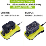 18-Volt P117 Rapid Charger Replace for Ryobi 12V-18V Battery One+ Lithium-Ion/NiCad/NiMh Battery P102 P108 P189 P197 P103 P105 P107 P190 P191 PBP002 PBP005 Gonocop