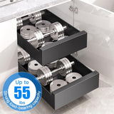 Pull Out Cabinet Organizer Fixed With Adhesive Nano Film,Heavy Duty Storage and Organization Slide Out Pantry Shelves Sliding Drawer Pantry Shelf for Kitchen,Living Room11.8"W x16.9"D x 3.1"H(1PC) Kitstorack