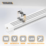 ONLYLUX LED Shop Lights, LED Tube Light 25W 6000K, Led Garage Light, Super Bright, Under Cabinet Lighting, Linkable with Plug LED Light for Workbench Workshop Basement (2 Pack) ONLYLUX