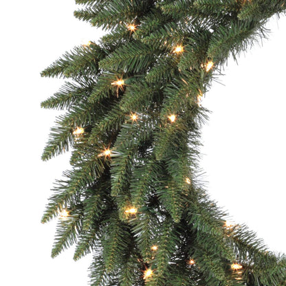 Vickerman Pre-lit Camdon Fir Artificial Wreath with 200 Warm White LED Lights, 48 Inch (A861049LED)