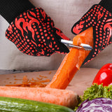 Comsmart BBQ Gloves, 1472 Degree F Heat Resistant Grilling Gloves Silicone Non-Slip Oven Gloves Long Kitchen Gloves for Barbecue, Cooking, Baking, Cutting Comsmart