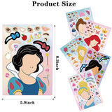 Make Your Own Princess Toys Stickers Sheet, 12 Pcs Make a Face Stickers for Kids, Themed Princess Birthday Party Favors Kids Crafts Party Supplies MaoMaoCha