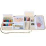 Teamoy Crochet Hook Case, Roll Bag Holder Organizer for Various Crochet Needles and Knitting Accessories, Cartoon Cats Teamoy