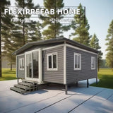 20ft 30ft 40ft Expandable Prefab Tiny House Foldable Shipping Container for Restaurant Office Home Carport Use WoodArtSupply