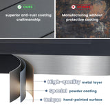 DIFY Patio Bar Height Table, Grey 28" Round Outdoor Pub Table with 1.57" Umbrella Hole for Bistro, Garden, Poolside and Balcony DIFY