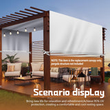 Wowangce Universal Pergola Replacement Canopy Outdoor Canopy Shade Cover Beige Waterproof Shade Canopy Top Cover for Outdoor Patio Porch Backyard(12 x 10 Ft) Wowangce