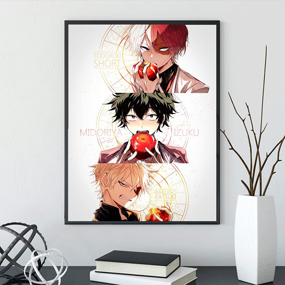 DIY 5D Diamond Painting Anime by Number Kits Full Drills for Adults, Cross Stitch Crystal Rhinestone Embroidery Pictures Arts Craft for Home Wall Decor Gift.(M-H-A-95-30X40) vodwml