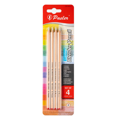 Pasler Colorless Blender Pencils - Professional Blender Pencil for blend,layer & soften edges of colored pencil artwork (4 count) Pasler