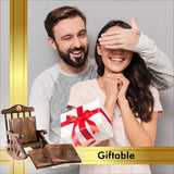 Divit Coasters Wooden for Drinks, Eco-Friendly, Absorbent, Antique Look Handcrafted Coasters (Rocking Chair) DIVIT COASTERS