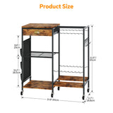 Homeiju Fishing Rod Holder, Fishing Pole Holders for Garage Boat Fishing Gear Storage with Drawer and Wheels, Holds 16 fishing rods for Home Entryway Corner,Rustic Brown Homeiju